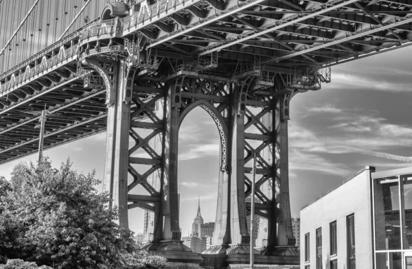 Segunda Ponte Mais Famosa Nova Iorque Manhattan Bridge — Fotografia de Stock