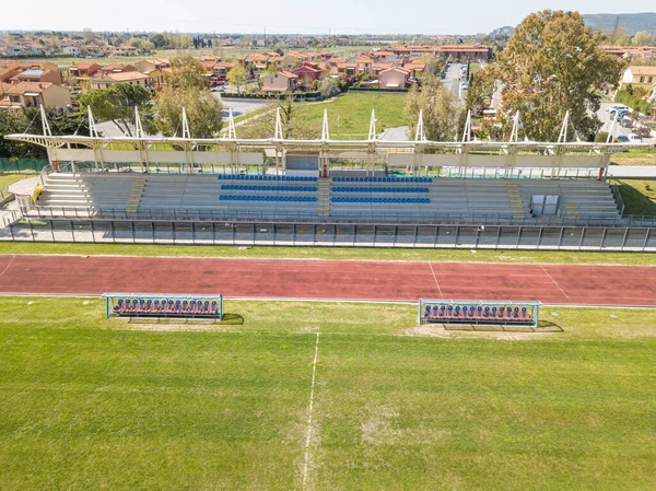 Estádio Com Campo Futebol — Fotografia de Stock