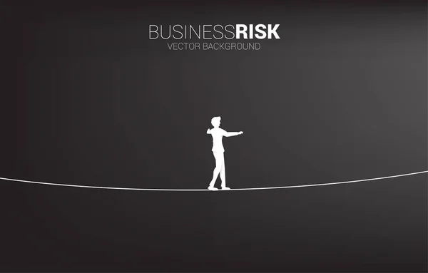 Concepto de riesgo empresarial y desafío en la trayectoria profesional — Vector de stock