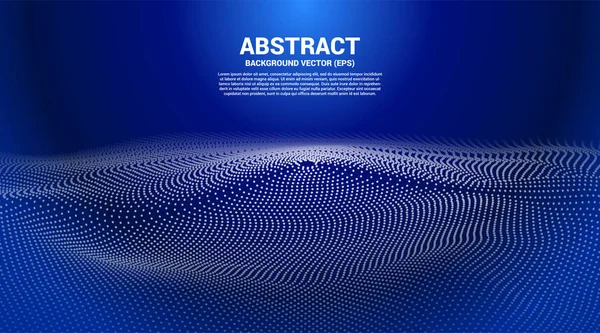 Blue Digital Contour curva ponto e linha ondulação e onda com wireframe. Contexto abstrato para o conceito de tecnologia futurista 3D — Vetor de Stock