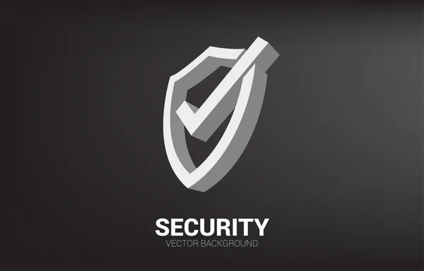 Icono de escudo de protección 3D. concepto de protección y seguridad — Vector de stock