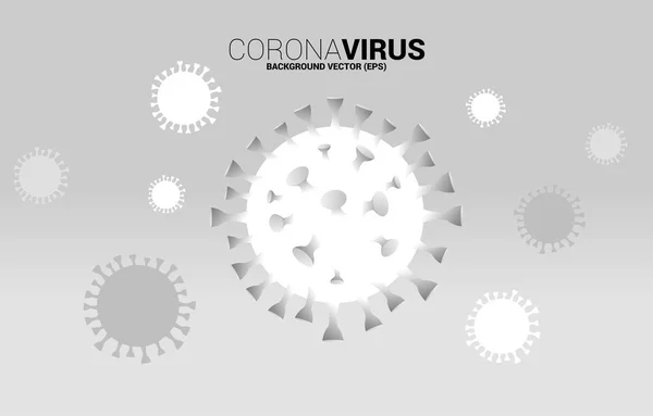 Chiudi lo sfondo del virus Corana. Concetto di malattia influenzale . — Vettoriale Stock