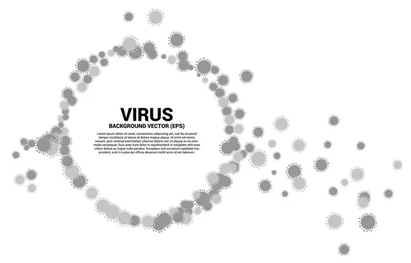 Зв'язати з вірусом Вухан і Корану частинку. Концепція хвороби й грипу. — стоковий вектор