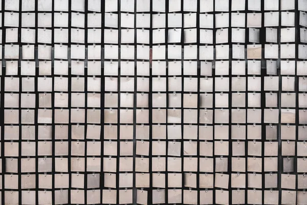 Ασημένιο Μεταλλικό Φύλλο Τετράγωνο Πλέγμα Τοίχο Φόντο Και Επιφάνεια Για — Φωτογραφία Αρχείου