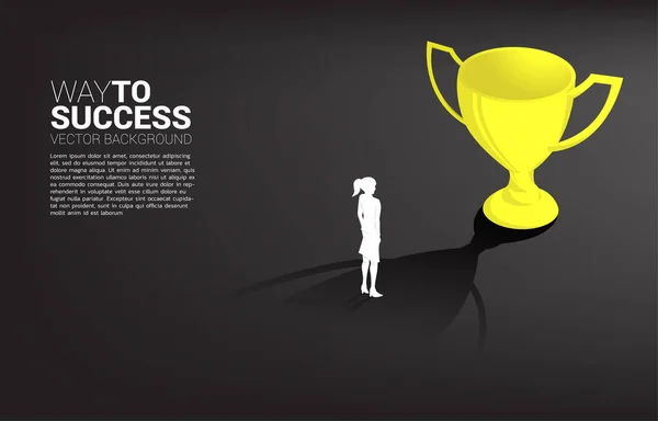 Silhouette Επιχειρηματίας Στόχο Πρωταθλητής Τρόπαιο Επιχειρηματική Έννοια Του Ηγετικού Στόχου — Διανυσματικό Αρχείο