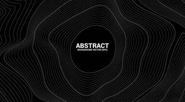 Dijital Contour eğrisi çizgisi ve telle dalgalanma. 3B Fütürist Teknoloji Konsepti için Soyut Arkaplan