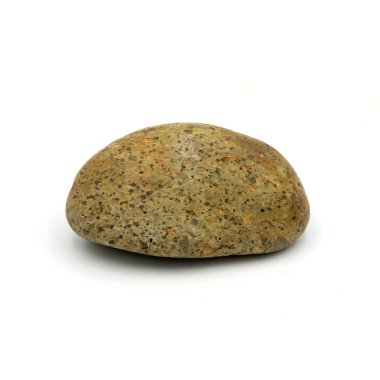 Büyük granit kaya taşı, beyaz arka planda izole edilmiş..