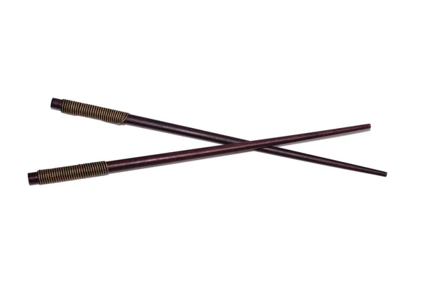 Ξύλινων chopsticks που απομονώνονται σε λευκό φόντο. — Φωτογραφία Αρχείου