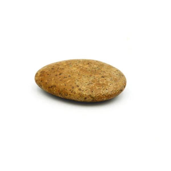 Stor granit sten, isolerad på den vita bakgrunden. — Stockfoto