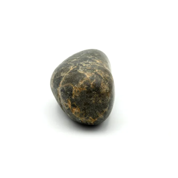 Big granite rock stone, isolated on the white background. — Stock Photo, Image