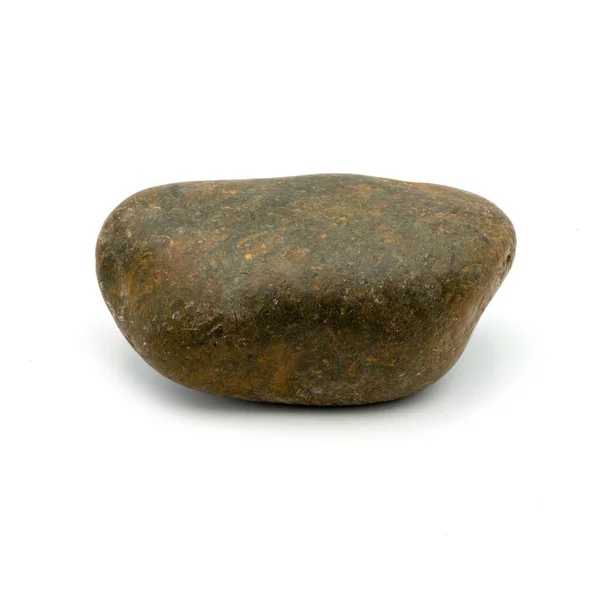 Big granite rock stone, isolated on the white background. — Stock Photo, Image