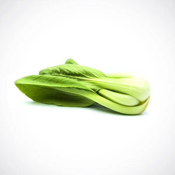 Pok choi grünes Gemüse auf weißem Hintergrund — Stockfoto