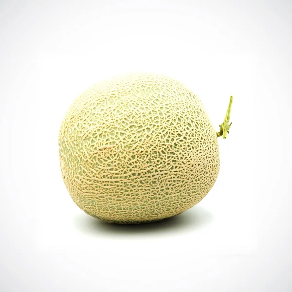 Cantaloupe Melon,with Orange flesh on the White Blackground. — Stock Photo, Image