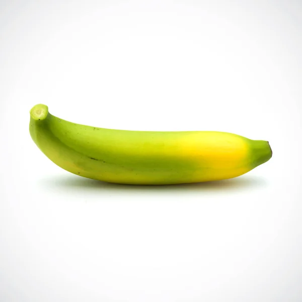 Jednym bananowe na białym tle na białym tle — Zdjęcie stockowe