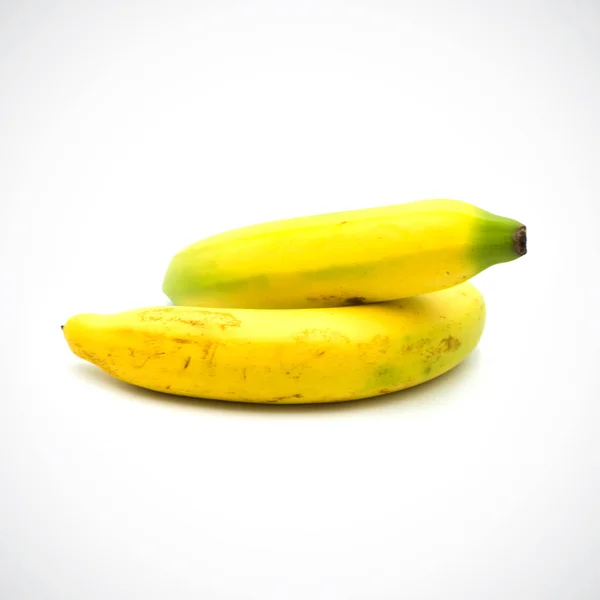 Banan Isolerad Den Vita Bakgrunden — Stockfoto