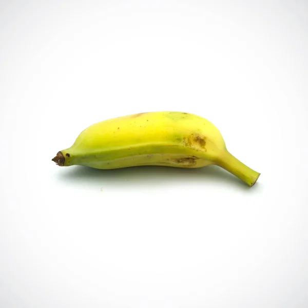 Unripe banana one  isolated on the white background. — 스톡 사진