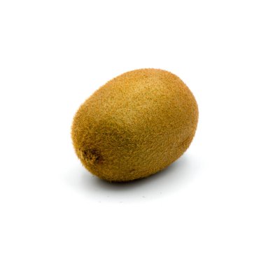 Ripe whole kiwi fruit and half kiwi fruit isolated on the white 