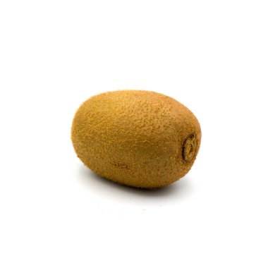 Ripe whole kiwi fruit and half kiwi fruit isolated on the white 
