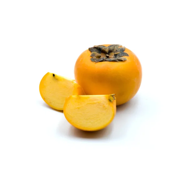 Ripe persimmon isolated on the white background. — Stock Photo, Image