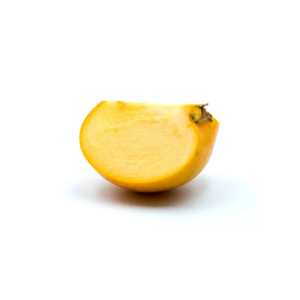白地に孤立した柿の実. — ストック写真