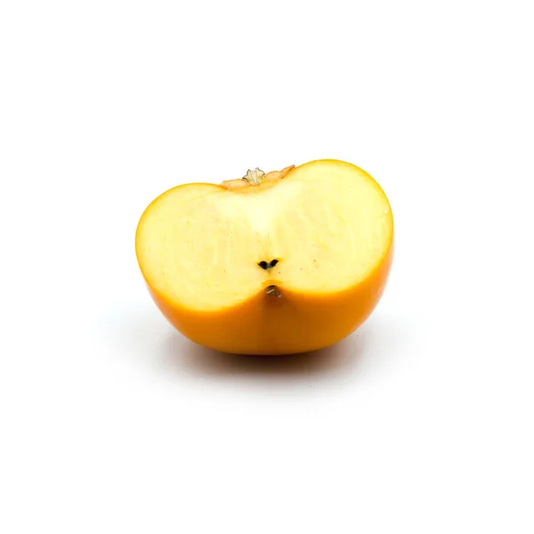 Rijp persimmon geïsoleerd op de witte achtergrond. — Stockfoto