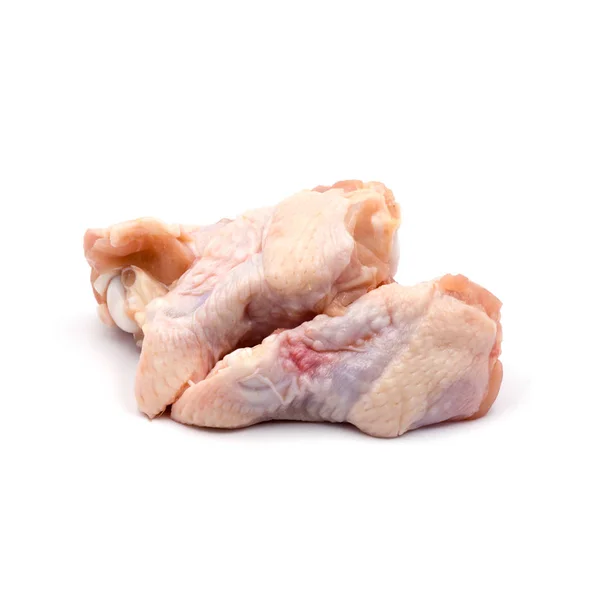 Verse kippenvleugels Geïsoleerd op de witte achtergrond — Stockfoto