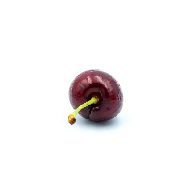 Reddish-purple cherries that are isolated on the white backgroun — 스톡 사진