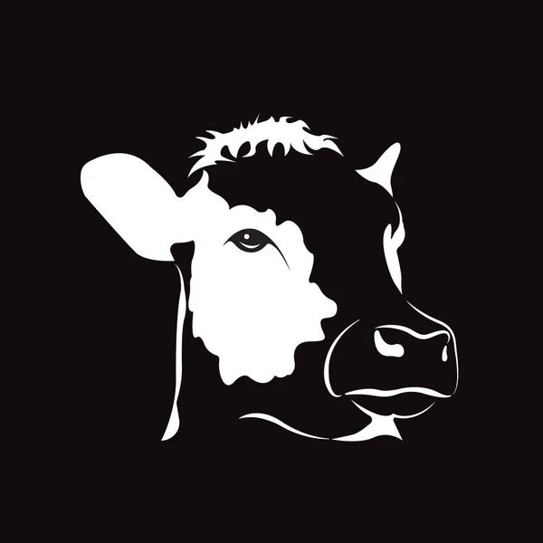 Vektor Bild Huvud Design Logotyp Design Farm Animals Svart Och — Stock vektor