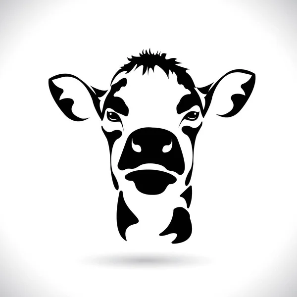 Вектор Изображения Коровьей Головы Дизайн Логотип Дизайн Фермерские Животные Черно — стоковый вектор