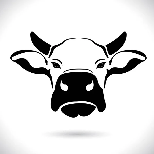 图像奶牛头像设计 标志设计 黑白图片 线形动物 白色背景 — 图库矢量图片