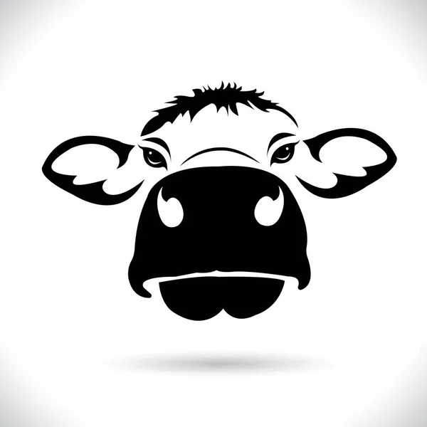 Vector Picture Cow Head Design Logo Design Farm Animals Ασπρόμαυρη — Διανυσματικό Αρχείο