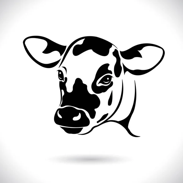 Vector Picture Cow Head Design Logo Design Farm Animals Ασπρόμαυρη — Διανυσματικό Αρχείο