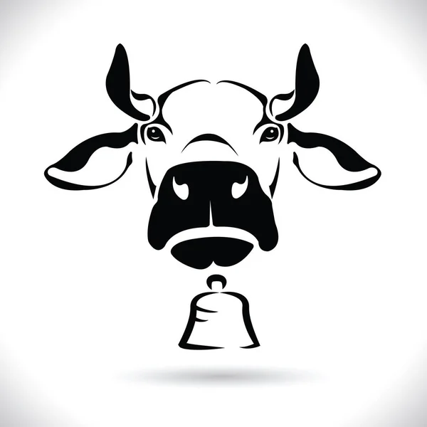 Vector Picture Cow Head Design Logo Design Farm Animals Ασπρόμαυρη — Διανυσματικό Αρχείο