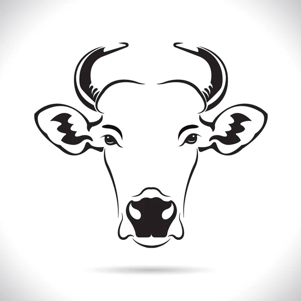 Vector Picture Cow Head Design Logo Design Farm Animals Ασπρόμαυρη — Διανυσματικό Αρχείο