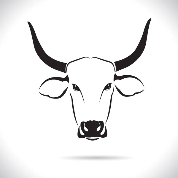 图像奶牛头像设计 标志设计 黑白图片 线形动物 白色背景 — 图库矢量图片