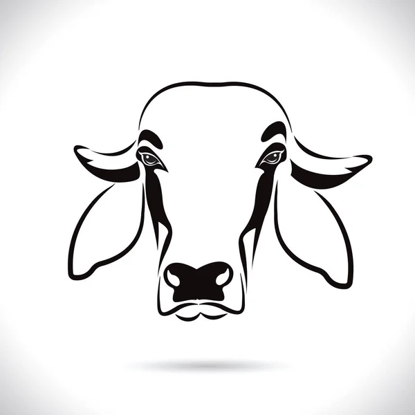Vector Picture Cow Head Design Logo Design Farm Animals Ασπρόμαυρη — Διανυσματικό Αρχείο