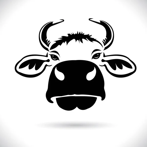 Вектор Зображення Дизайн Голови Корови Дизайн Логотипу Паперові Тварини Чорно — стоковий вектор
