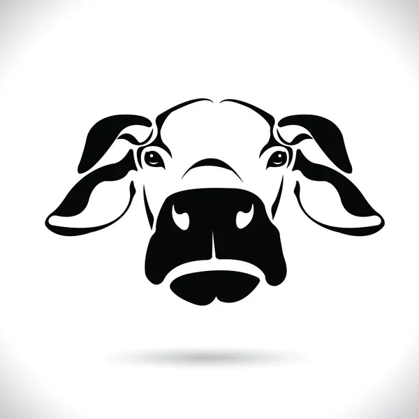 Vettore Disegno Testa Mucca Immagine Disegno Logo Animali Fattoria Immagine — Vettoriale Stock