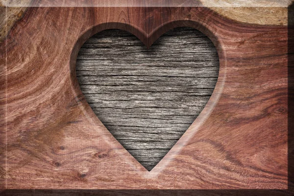 One heart shape ,Wood heart shape background.