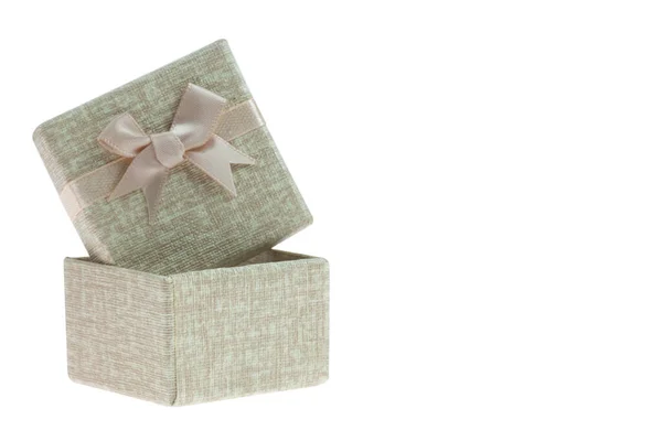 Offene Geschenkbox Isoliert Auf Weißem Hintergrund — Stockfoto
