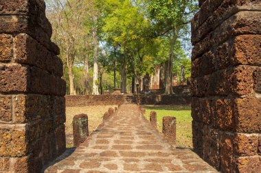 Kamphaeng 'deki Wat Tapınağı Phet Tarihi Park Tayland.