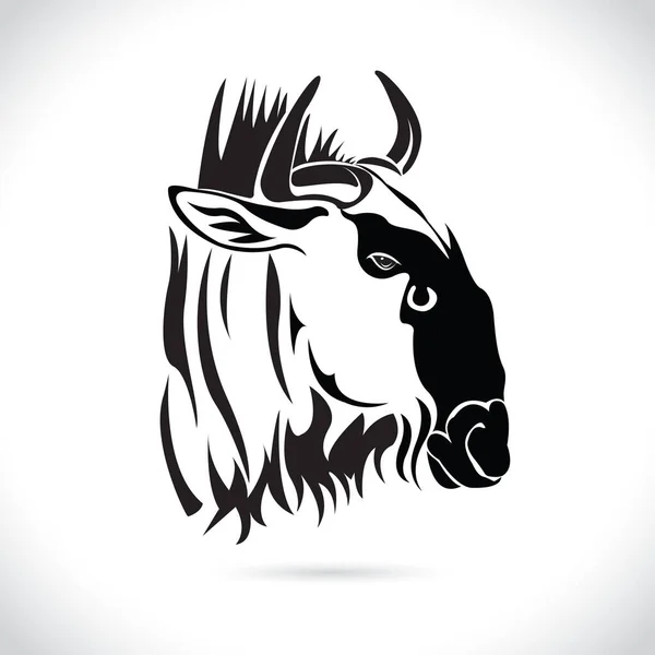 白い背景に野生の頭のデザインのベクトル画像 — ストックベクタ