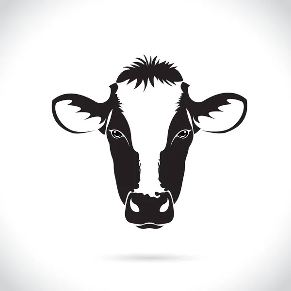 在白色背景上孤立的奶牛头设计的矢量 奶牛头标志 — 图库矢量图片