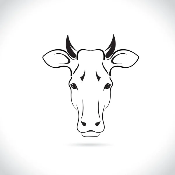 Vecteur Une Tête Vache Isolée Sur Fond Blanc Tête Vache — Image vectorielle