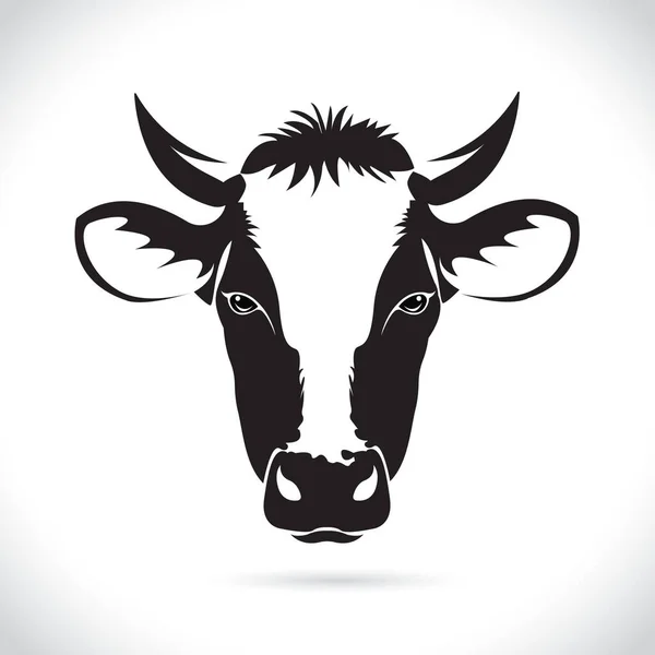 Vector Cow Head Design Isolated White Background Cow Head Logo — Stock Vector