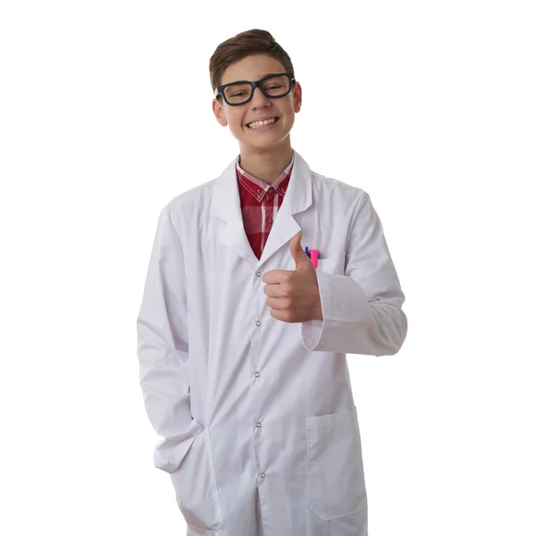 Cute teenager boy over white isolated background — Stock Photo, Image