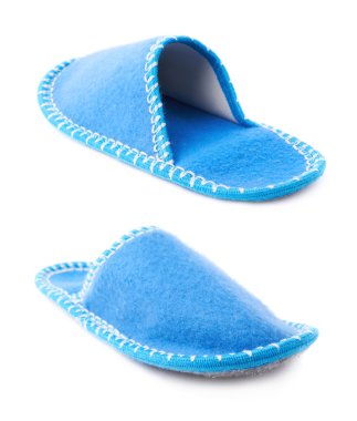 Beyaz arka plan üzerinde izole tek ev terlik