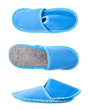 Çift beyaz arka plan üzerinde izole ev terliği