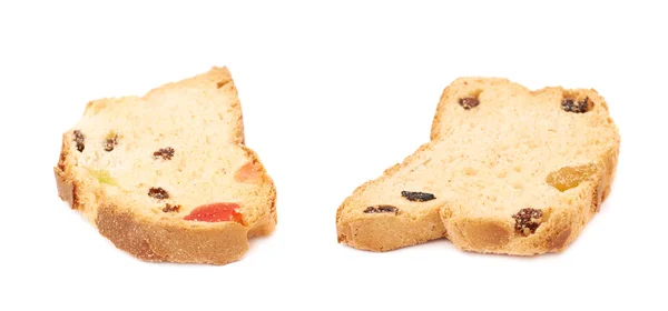 Impostare fette biscottate isolate sullo sfondo bianco — Foto Stock