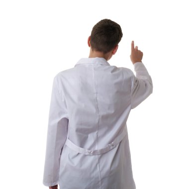 Sevimli genç çocuk beyaz izole arka plan üzerinde